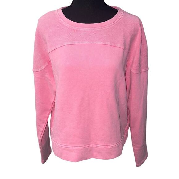*SOLD* NWT! Bobi Reverse Yoke Cozy Barbie Pink Pullover Sweater - Size Large - Picture 5 of 8